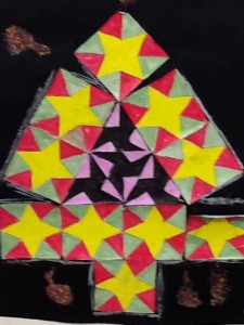 Another Christmas tree made from squares and triangles