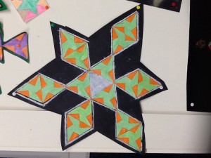 This pattern was also made from triangles