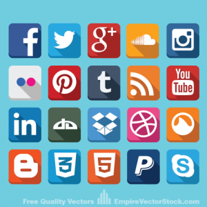 Flat Vector Social Media Icons